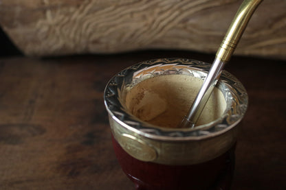 Mate Imperial de Cuero y Bronce con Bombillón