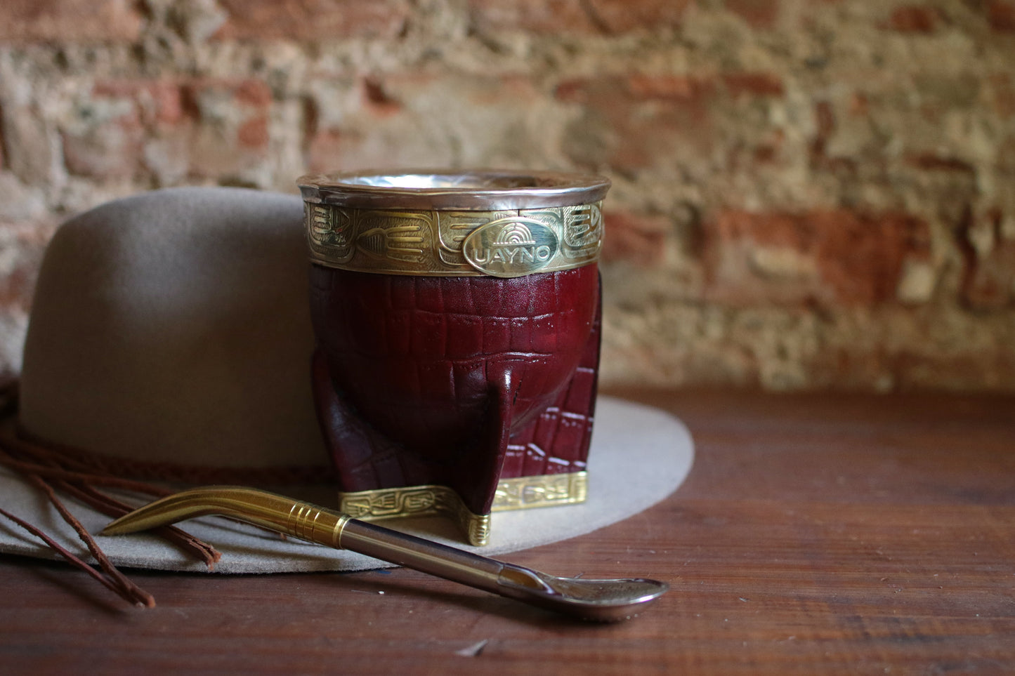 Mate Imperial de Cuero y Bronce con Bombillón