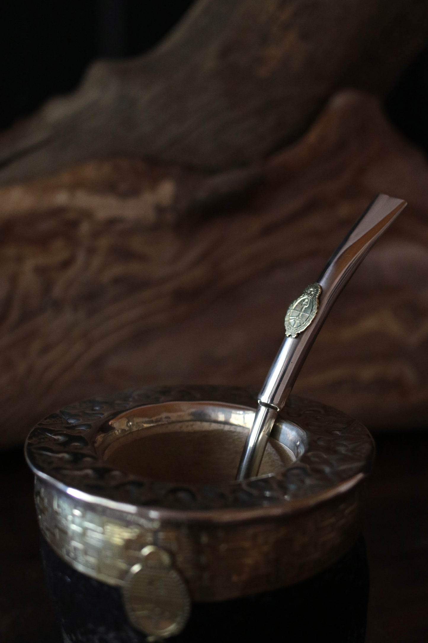 Imperial Cuero y Bronce con Escudo, Matepa y Bombilla