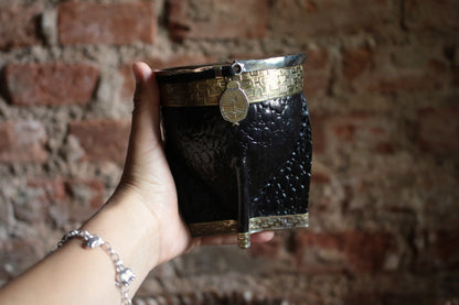 Imperial Cuero y Bronce con Escudo, Matepa y Bombilla