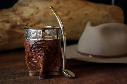 Imperial Cuero y Alpaca con Bombilla