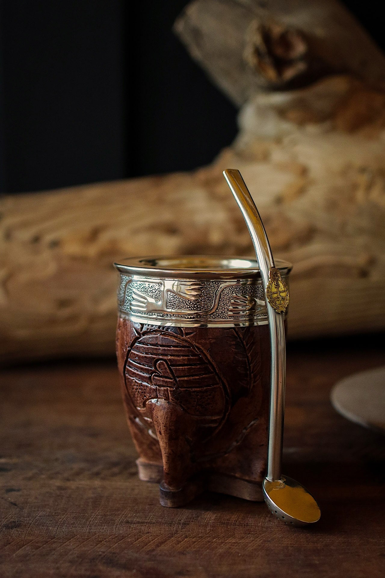 Imperial Cuero y Alpaca con Bombilla