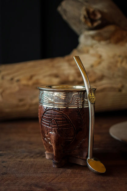 Imperial Cuero y Alpaca con Bombilla