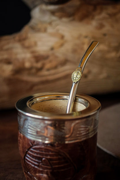 Imperial Cuero y Alpaca con Bombilla