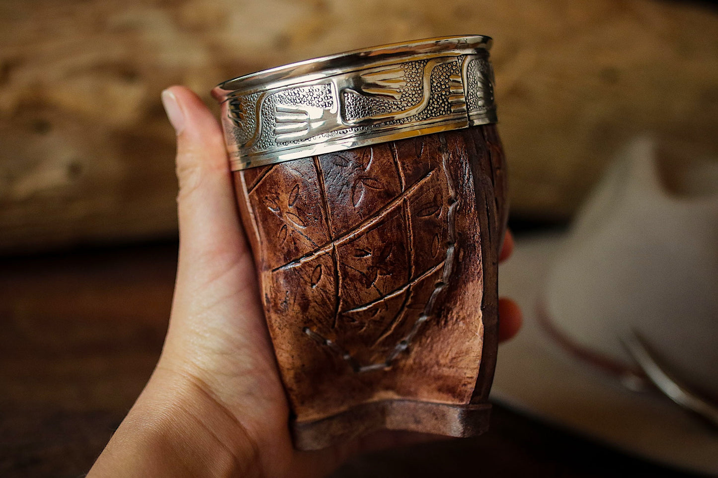 Imperial Cuero y Alpaca con Bombilla