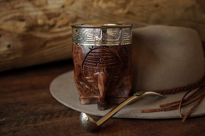 Imperial Cuero y Alpaca con Bombilla