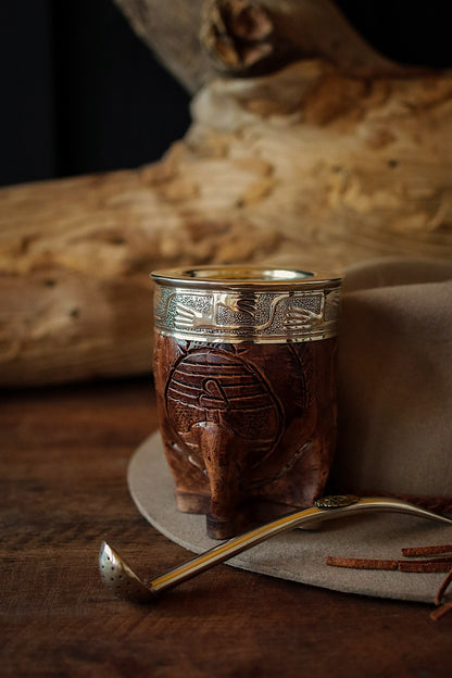 Imperial Cuero y Alpaca con Bombilla