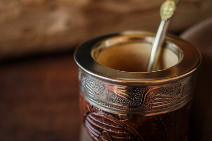 Imperial Cuero y Alpaca con Bombilla