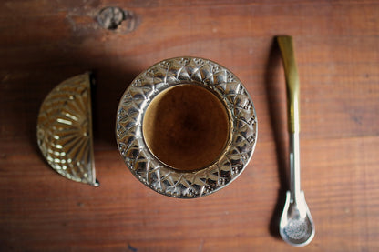 Imperial Cuero y Bronce con Escudo, Matepa y Bombilla