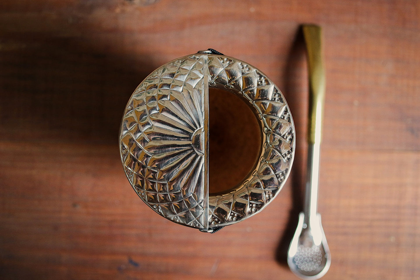 Imperial Cuero y Bronce con Escudo, Matepa y Bombilla