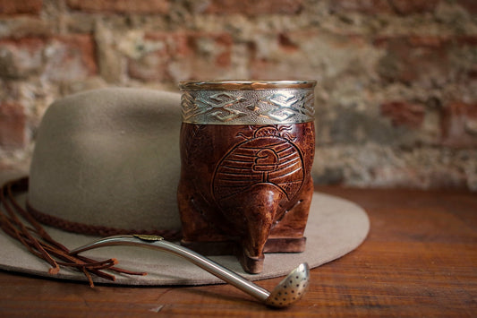 Imperial Cuero y Alpaca con Bombilla