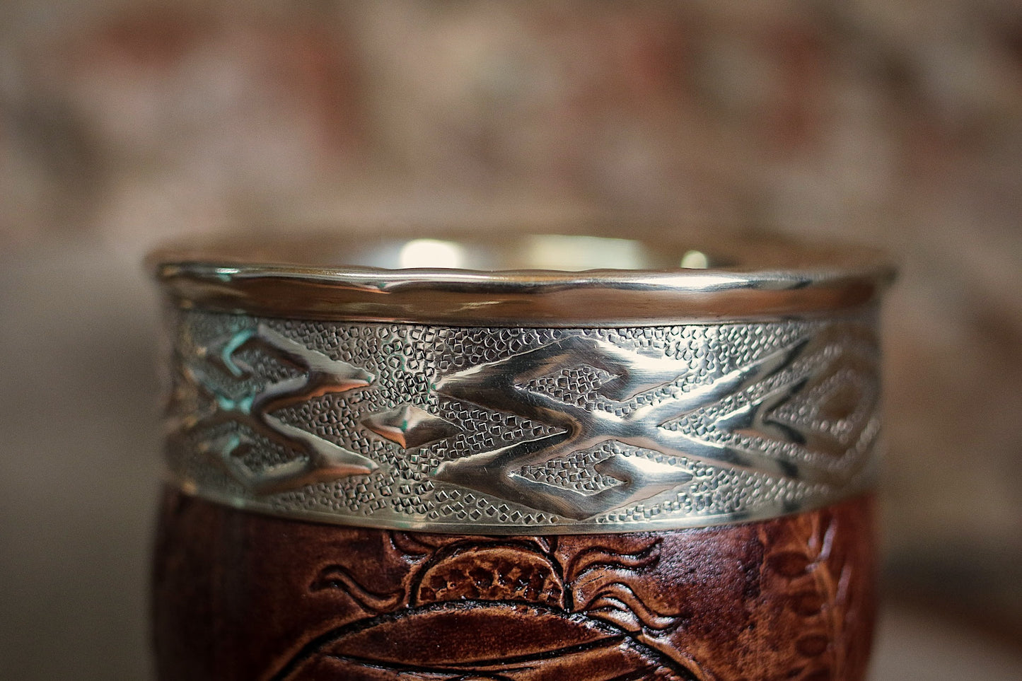 Imperial Cuero y Alpaca con Bombilla