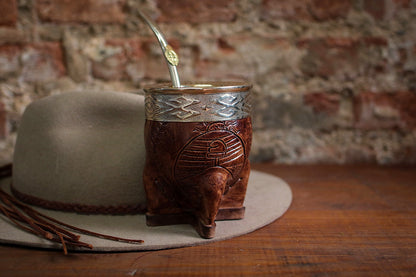 Imperial Cuero y Alpaca con Bombilla