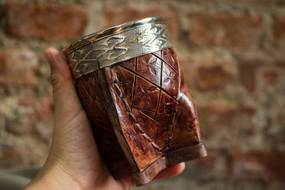 Imperial Cuero y Alpaca con Bombilla