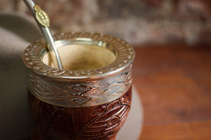 Imperial Cuero y Alpaca con Bombilla