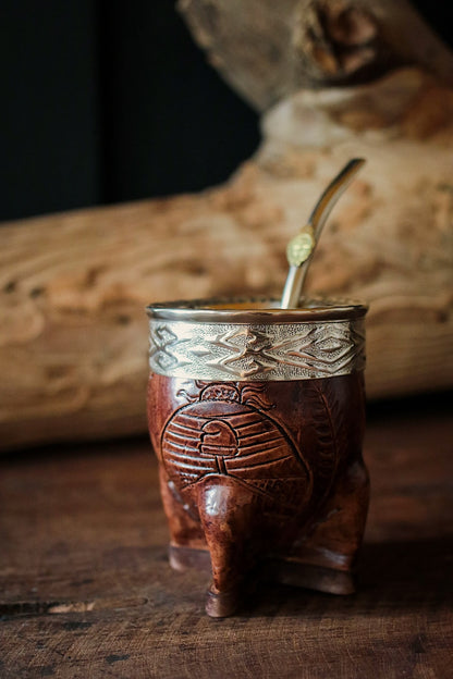 Imperial Cuero y Alpaca con Bombilla