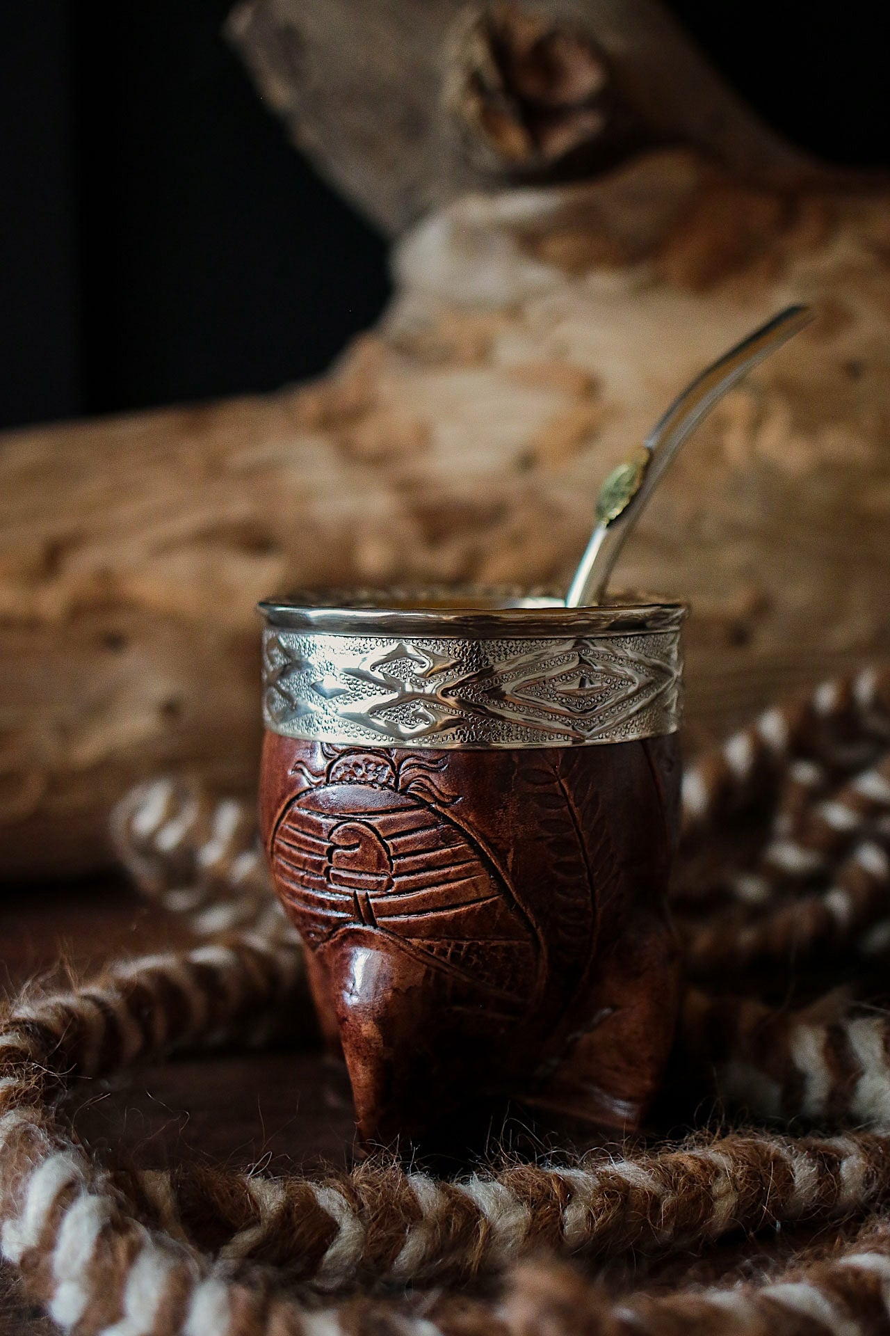 Imperial Cuero y Alpaca con Bombilla