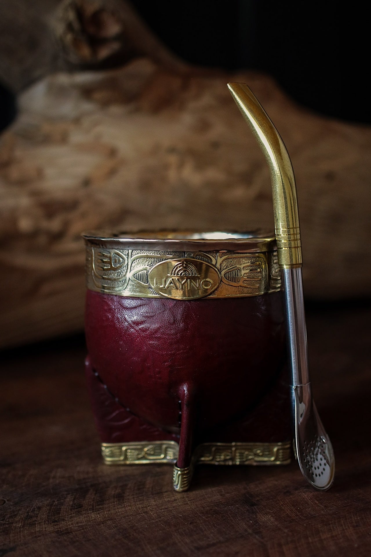 Mate Imperial de Cuero y Bronce con Bombillón