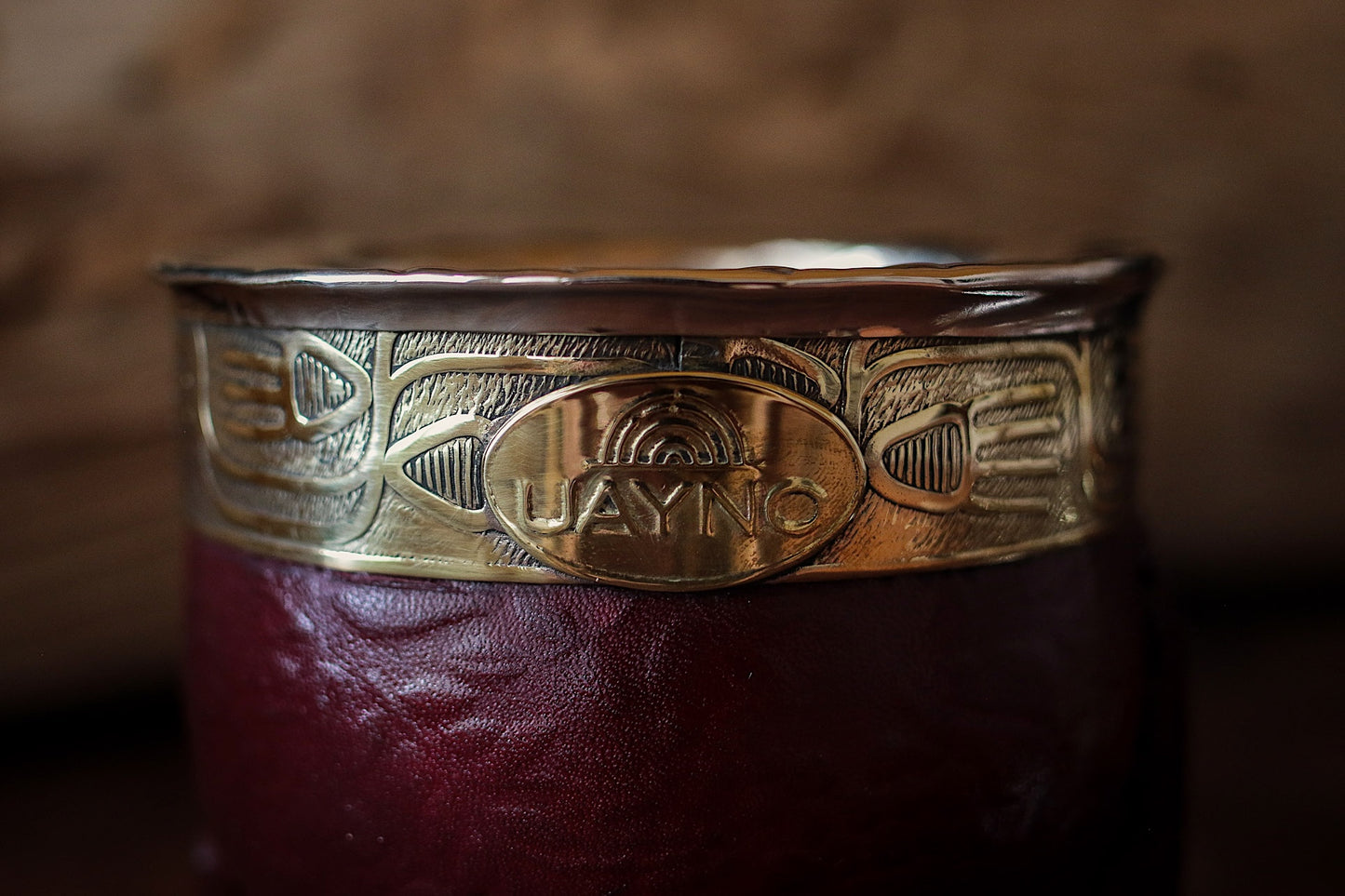 Mate Imperial de Cuero y Bronce con Bombillón