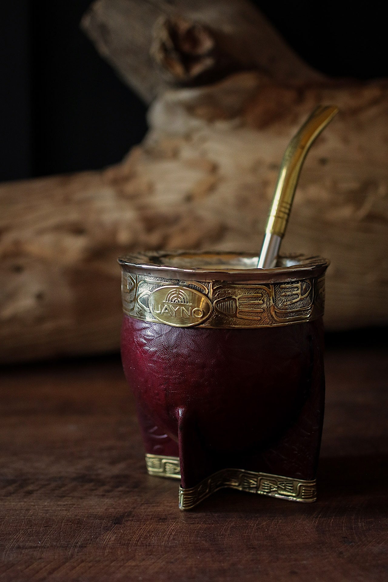 Mate Imperial de Cuero y Bronce con Bombillón