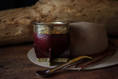 Mate Imperial de Cuero y Bronce con Bombillón