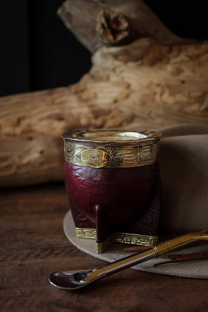 Mate Imperial de Cuero y Bronce con Bombillón