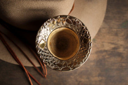 Mate de Cuero y Alpaca con Bombilla