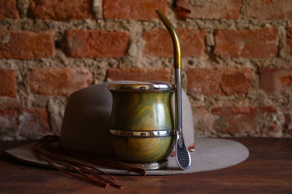 Mate de Palo Santo y Alpaca con Bombilla