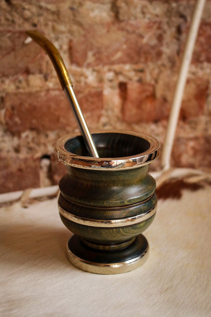 Mate de Palo Santo y Alpaca con Bombilla