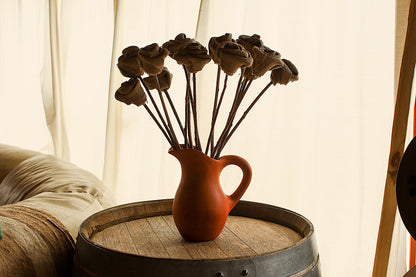 Rosas de Yute en Caja de Madera