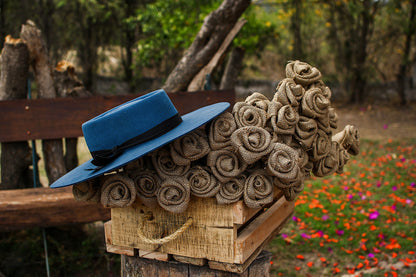 Rosas de Yute en Caja de Madera