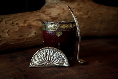 Imperial Cuero y Bronce con Escudo, Matepa y Bombilla