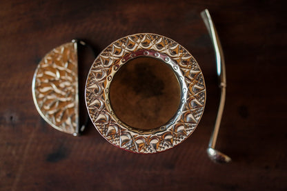 Imperial Cuero y Bronce con Escudo, Matepa y Bombilla