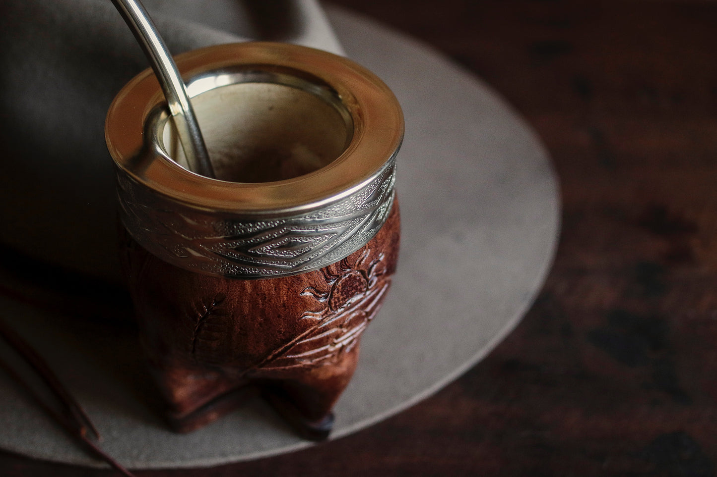 Imperial Cuero y Alpaca con Bombillón
