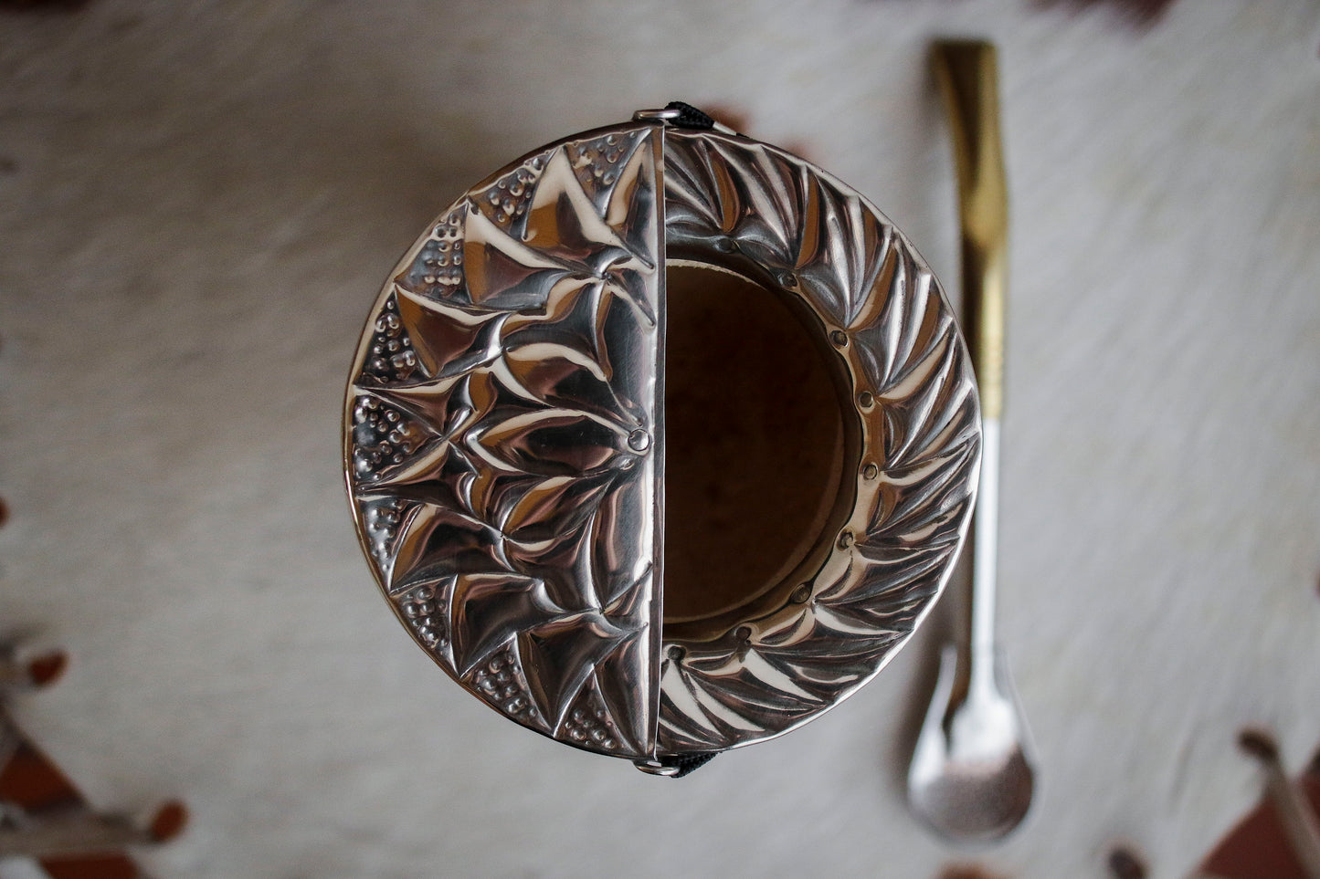 Imperial Cuero y Bronce con Escudo, Matepa y Bombilla
