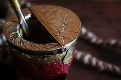 Imperial Cuero y Bronce con Escudo, Matepa y Bombilla