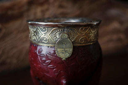 Imperial Cuero y Bronce con Escudo, Matepa y Bombilla