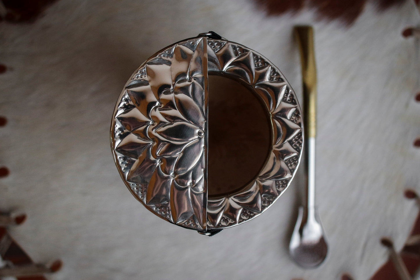 Imperial Cuero y Bronce con Escudo, Matepa y Bombilla