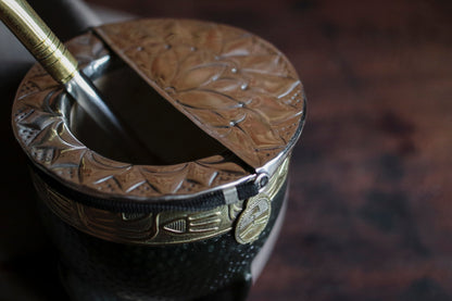 Imperial Cuero y Bronce con Escudo, Matepa y Bombilla