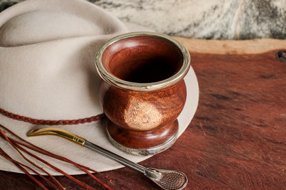 Carob and Nickel Silver Mate with Bombilla
