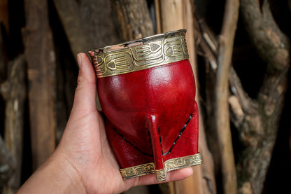 Imperial Cuero cincelado en Bronce con Bombilla