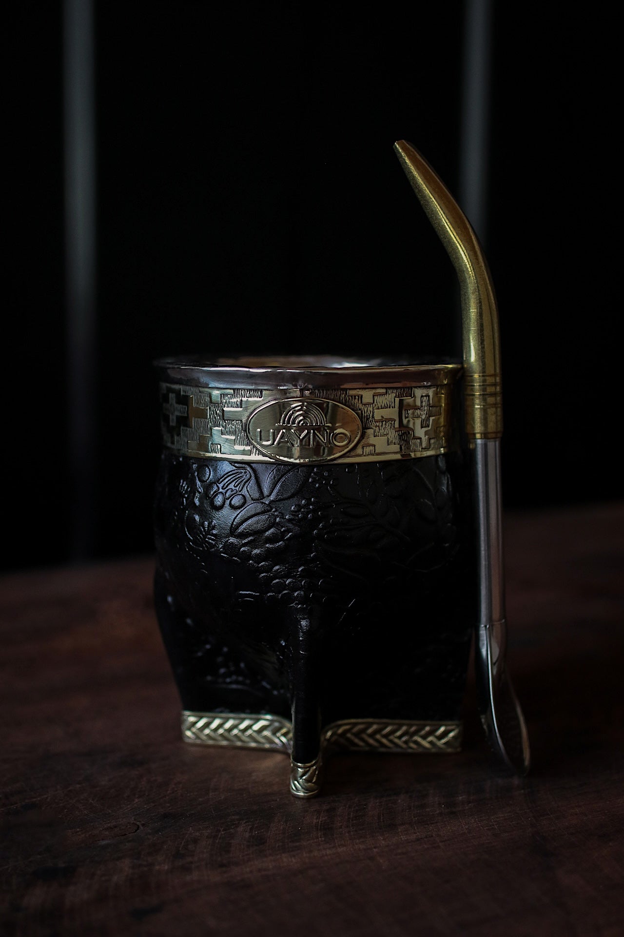 Mate Imperial de Cuero y Bronce con Bombillón