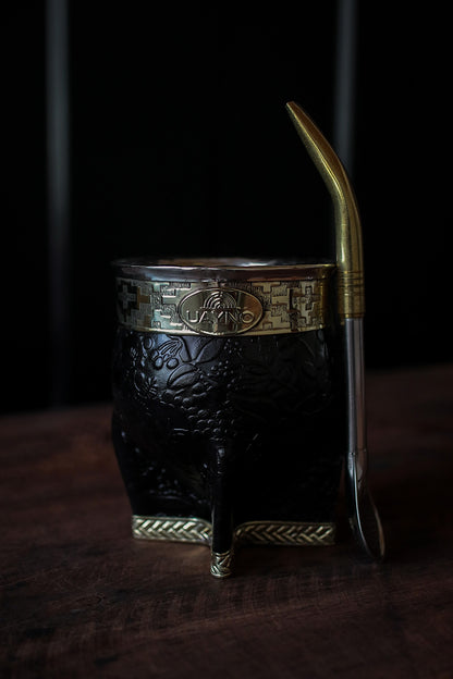 Mate Imperial de Cuero y Bronce con Bombillón