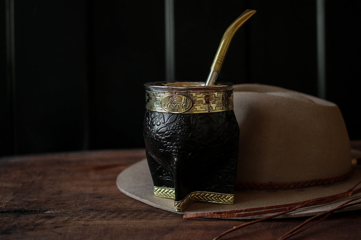 Mate Imperial de Cuero y Bronce con Bombillón