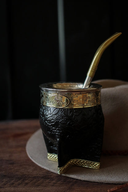 Mate Imperial de Cuero y Bronce con Bombillón