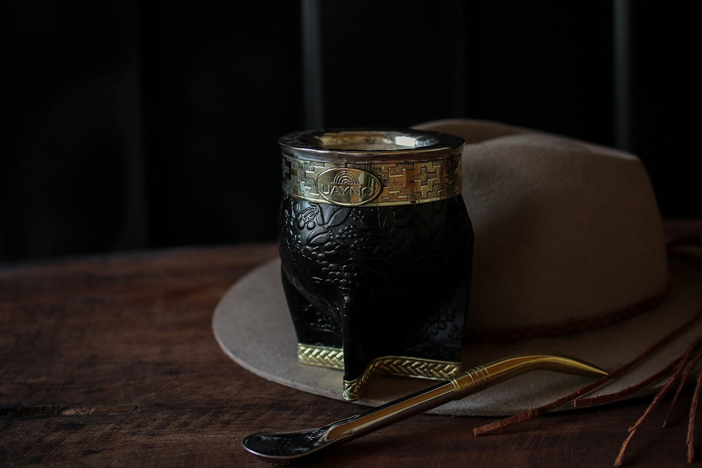 Mate Imperial de Cuero y Bronce con Bombillón