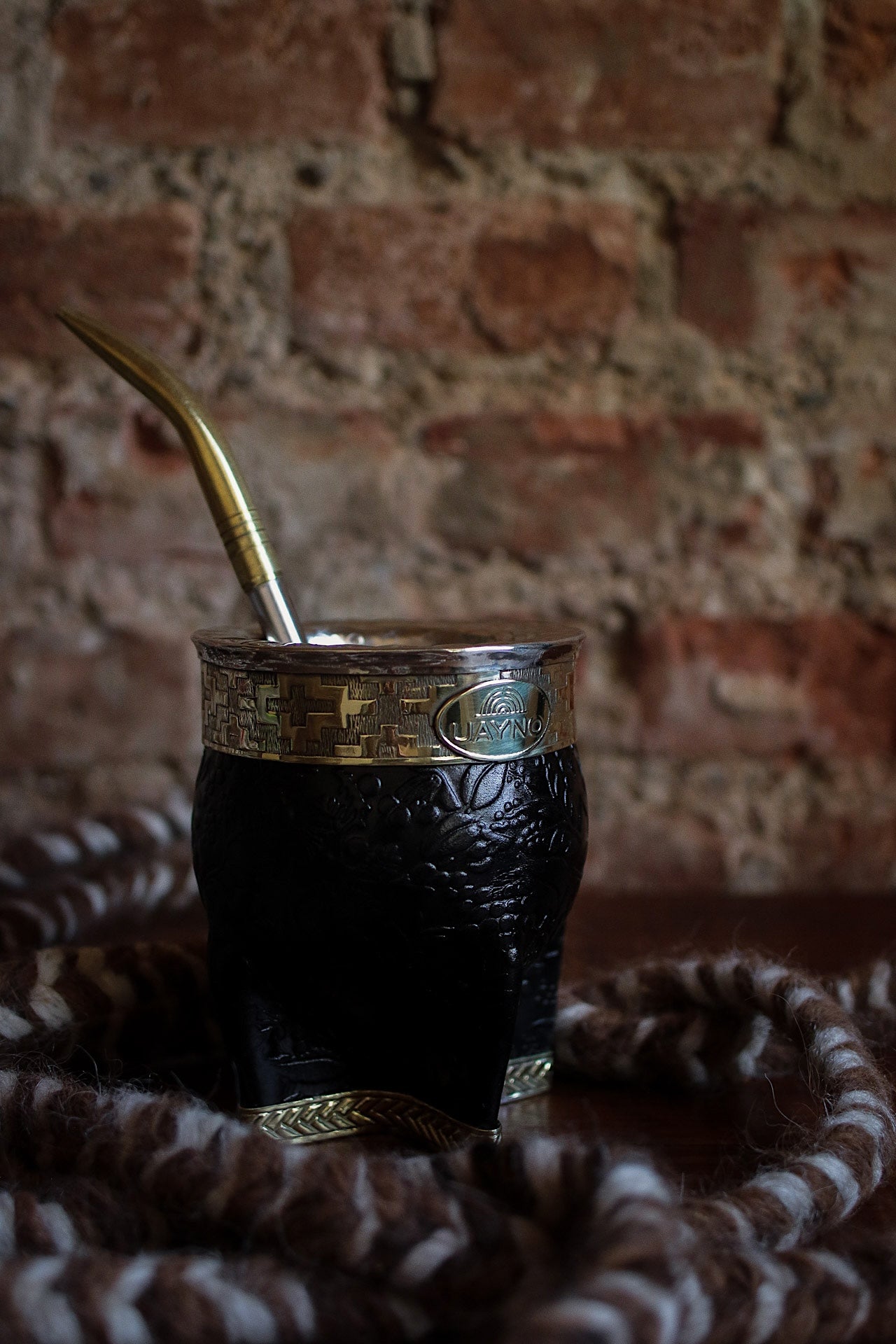 Mate Imperial de Cuero y Bronce con Bombillón