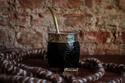 Mate Imperial de Cuero y Bronce con Bombillón