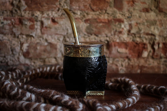 Mate Imperial de Cuero y Bronce con Bombillón