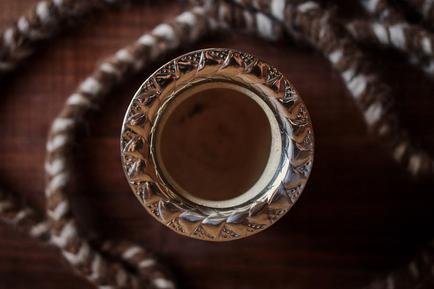 Mate Imperial de Cuero y Bronce con Bombillón